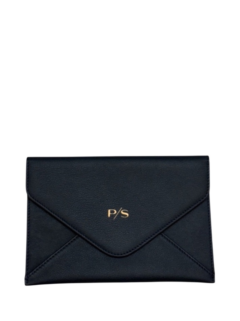 LEATHEROLOGY - BLUE ALL LEATHER A6 ENVELOPE STYLE LONG BIFOLD SNAP WALLET